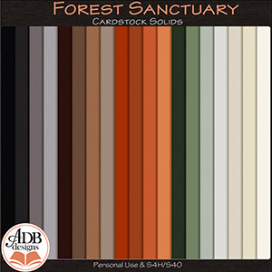 Forest Sanctuary Solid Papers by ADB Designs