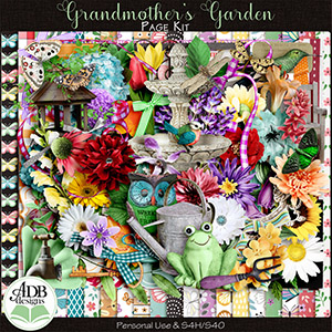 Grandmother's Garden Page Kit by ADB Designs