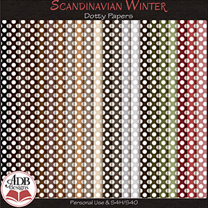 Scandinavian Winter Dotty Papers by ADB Designs