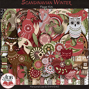 Scandinavian Winter Page Kit by ADB Designs