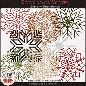 Scandinavian Winter Snowflakes by ADB Designs