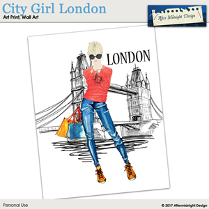 Art Print City Girl London