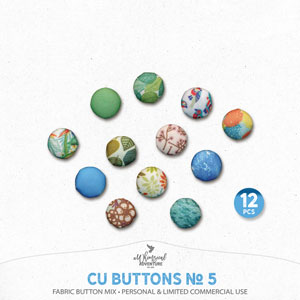 CU Buttons No 5 Fabric Button Mix