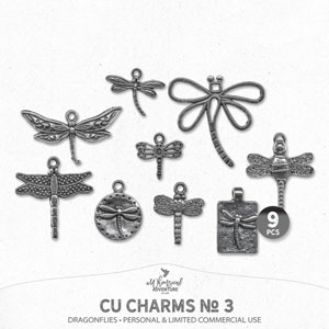 CU Charms No 3 Dragonflies