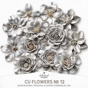 CU Flowers No 12 Silver Blooms