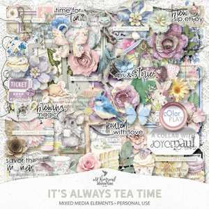 It's Always Tea Time Mixed Media Elements