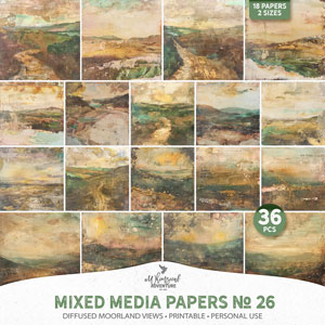 Mixed Media Papers No 26 Diffused Moorland Views