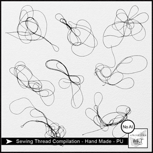 Sewing Thread Compilation hand drawn by Christine Art 