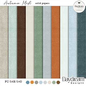 Autumn Mist Solid Papers by Daydream Designs