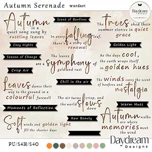 Autumn Serenade WordArt by Daydream Designs 