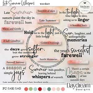 Late Summer Whispers WordArt by Daydream Designs  