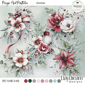 Magic And Mistletoe Clusters by Daydream Designs     