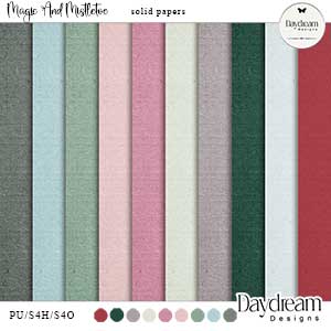 Magic And Mistletoe Solid Papers by Daydream Designs 