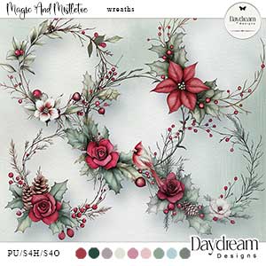 Magic And Mistletoe Wreaths by Daydream Designs    