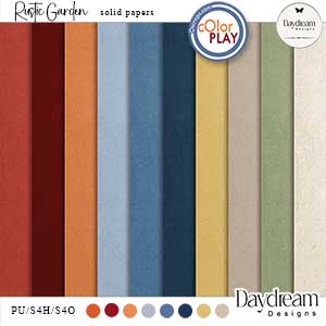 Rustic Garden Solid Papers by Daydream Designs