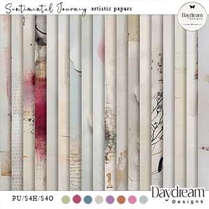 Sentimental Journey Artistic Papers by Daydream Designs 