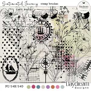 Sentimental Journey Stamp Brushes by Daydream Designs 