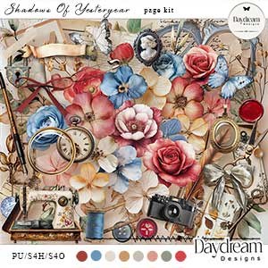 Shadows Of Yesteryear Page Kit by Daydream Designs 