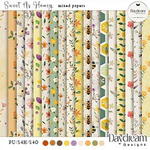 Sweet As Honey Mixed Papers by Daydream Designs