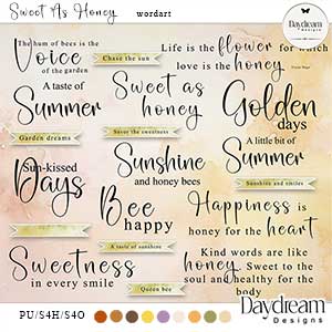 Sweet As Honey WordArt by Daydream Designs