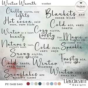 Winter Warmth WordArt by Daydream Designs