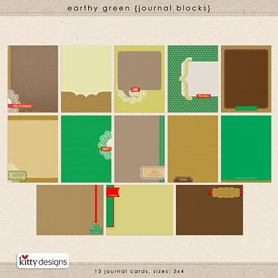 Earthy Green Journal Blocks