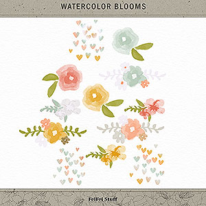 Watercolor Blooms by FeiFei Stuff