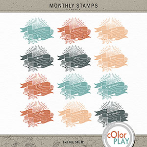 Monthly Stamps by FeiFei Stuff