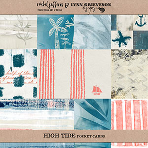 High Tide Digital Scrapbooking Pocket Cards