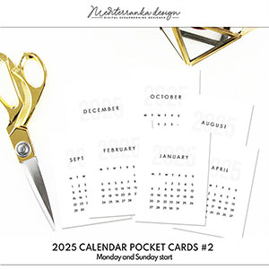 2025 monthly calendar Volume 2 (Pocket cards)