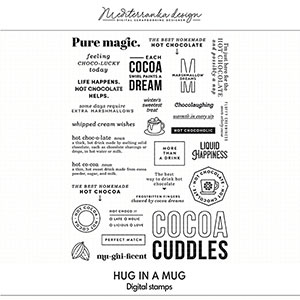 Hug in a mug (Digital stamps) 