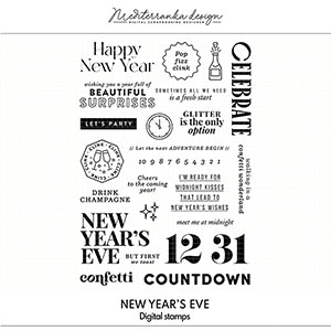 New Year's Eve (Digital stamps)  