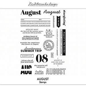 August (Digital stamps)