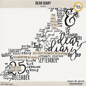 Dear Diary Wordart by Maya de Groot