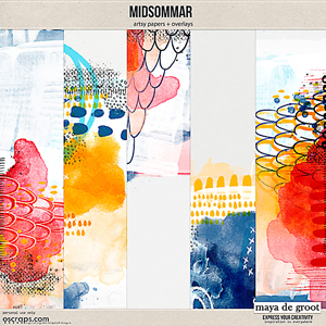 Midsommar Artsy Papers and Overlays by Maya de Groot