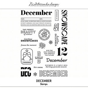 December (Digital stamps) 