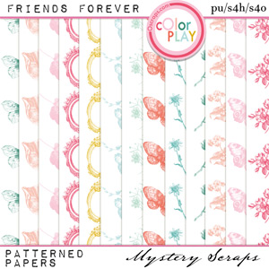 Friends Forever Patterned Papers by Mystery Scraps  