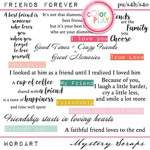 Friends Forever Wordart by Mystery Scraps