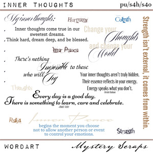 Inner Thoughts Wordart by Mystery Scraps