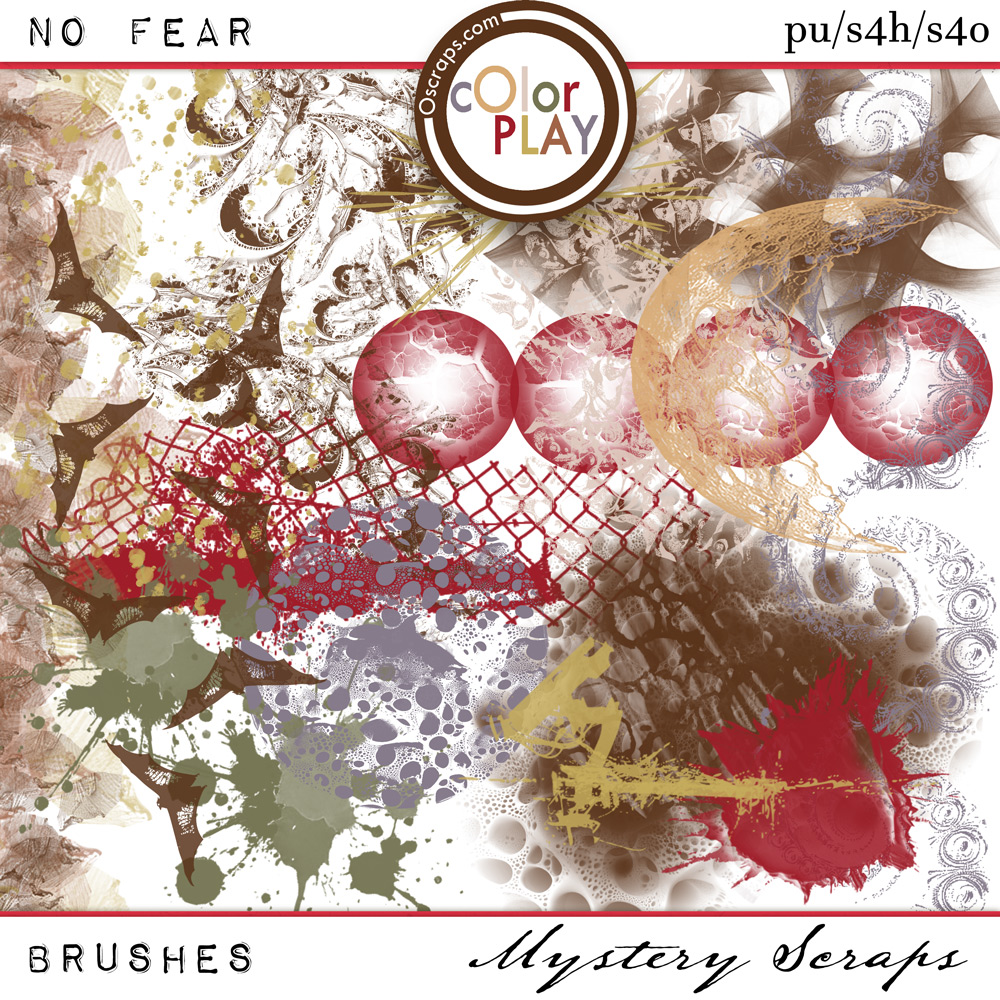 No Fear Brushes by Mystery Scraps