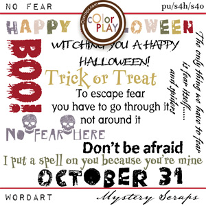 No Fear Wordart by Mystery Scraps