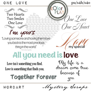 One Love Wordart by Mystery Scraps 