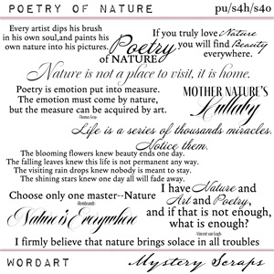 Poetry of Nature Wordart by Mystery Scraps