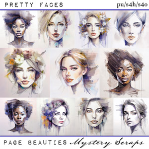 Pretty Faces Page Beauties by Mystery Scraps