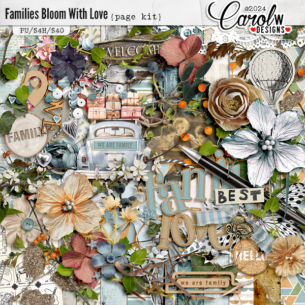 Families Bloom With Love-Page Kit