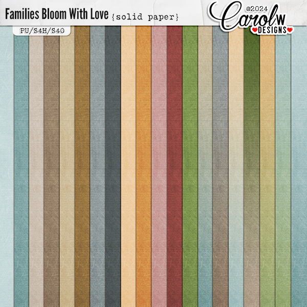 Families Bloom With Love-Solid papers