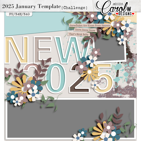 2025 January Template Challenge-CarolW Designs