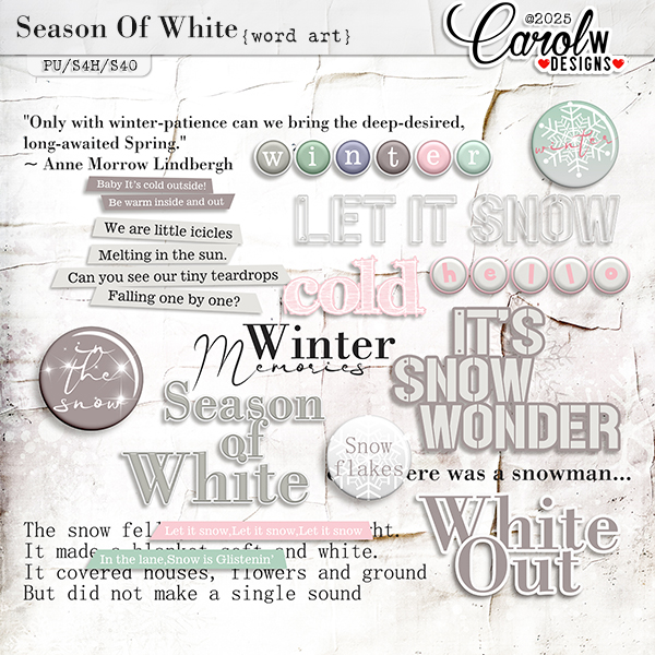 Season Of White-Word art