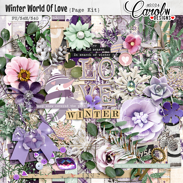 Winter World Of Love-Page Kit