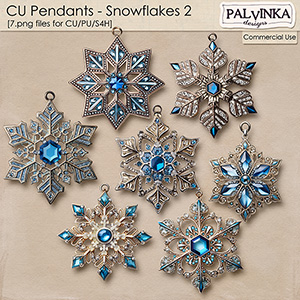 CU Pendants - Snowflakes 2